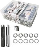 MoHern Grommet Tool Kit 1/2 Inch, 150 Sets Eyelets and Grommets and 3 Pieces Installation Metal Grommet Kit with Storage Case by