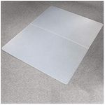 Marvelux Polypropylene Foldable Chair Mat for Low Pile Carpets and Carpet Tiles (up to 1/4" Thick), 35.5" x 46" White Office Carpet Protector, Rectangular, Eco-Friendly, Multiple Sizes