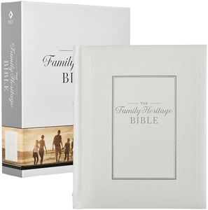 NLT Family Heritage Bible, Large Print Family Heirloom Devotional Bible for Study, New Living Translation Holy Bible Vegan Leather Hardcover, ... Content, White (NLT Family Heritage Editions)