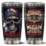 WONWIX Personalized Veteran Gifts for Men, Travel Cup Coffee Mug Thermos Tumbler Gift for Dad, Grandpa, Husband on Christmas, Birthday, Father's Day, Valentine, 20oz Stainless Steel Insulated