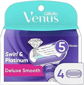 Gillette Venus Deluxe Smooth Swirl Women's Razor Blade Refills, 4 Count