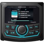 Kenwood KMR-XM500 EXCELON Marine Receiver, Bluetooth, 2.7 Inch LCD, Weatherproof, AM/FM/Weather Band Tuner, Rear Camera Input