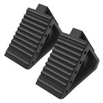 Jack Boss Solid Wheel Chocks Heavy Duty Rubber Tire Stop Block for Car Sedans SUV ATV Truck Tire Chocks with Wide Handle (2 PCS)…