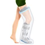 Adult Leg cast Protector for Shower, Waterproof Shower Bandage and Cast Cover Full Leg Watertight Protection to Broken Leg, Knee, Foot, Ankle Wound, Burns 100% Reusable (Full Leg 43.5"20"9.8")