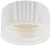 JG Finneran 34-527/144 Polypropylene Open Hole Closure with Fixed 0.125" PTFE/Silicone Liner for Environmental VOA Vials, 24-414mm Cap Size, White (Pack of 144)