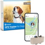 Tractive LTE GPS Dog Tracker - Location & Activity Tracker for Dogs with Unlimited Range (Newest Model), Beige (TRNJA4)