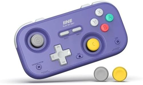 IINE Retro Pocket Game Controller with Hall Effect Joysticks, Switch 1 & 2 Compatible, Wireless Gamepad for Steam Deck, PC, Android, iOS, Customizable D-Pad, Vibration & Motion Control (Purple)