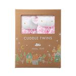 Angel Dear - Pink Giraffe, Cuddle Twin Blankie Set