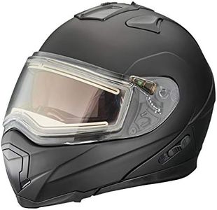 Polaris 1.5 Modular Snowmobile Helmet Electric Shield DOT Matte Black - X-Large