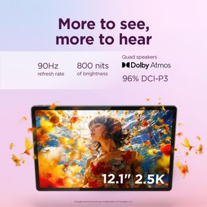 Lenovo IdeaTab Plus 12.1" Tablet, 256GB – Luna Grey