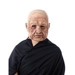 WonderWish Halloween Mask - Scary Masks for Funny Costume, Fancy Face Horror Latex Mask, Creepy Cosplay Party (Creepy Old Man)