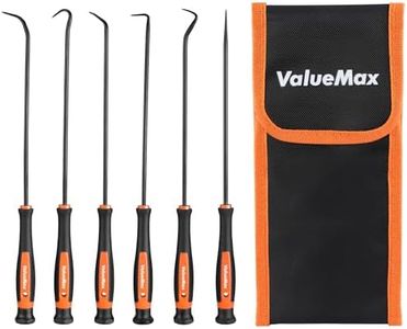 ValueMax Pick and Hook Set, Precision Pick Set with Tool Bag, Perfect for Automotive/Electronic Repair, O-Ring/Oil Seal Gasket Puller and Remover(6PCS)