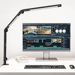 EppieBasic Led Desk Lamp,Dual Light Architect Desk Lamp for Home Office, Dimmable & 4-Color Modes Office Lighting,Eye-Care Clamp-on Desk Light with Memory & Timer for Monitor Studios Reading