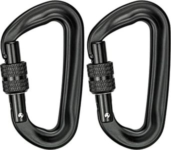 Auto Locking Carabiner Clips, 2PCS 12KN (1200kg) Heavy Duty Lightweight Locking Carabiner Clips - Excellent for Securing Pets, Outdoor, Camping, Hiking, Hammock, Dog Leash Harness, Keychains