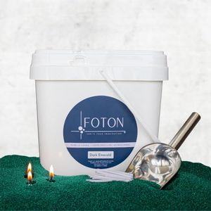 Foton Pearled Candle Sand 9lb Bucket, Emerald Green Unscented