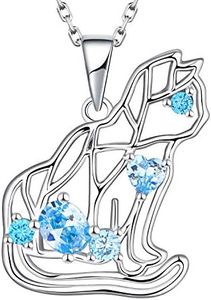 Starchenie Cat Necklace for Women 925 Sterling Silver Ketty Pendant for her
