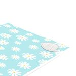 Encasa Homes Ironing Mat/Pad (120 x 70 cm) with 3mm Padding & Silicone Iron Rest for Steam Pressing on Tabletop or Bed - Heat Resistant, Portable, Quilting & Travel Blanket - Daisy Blue