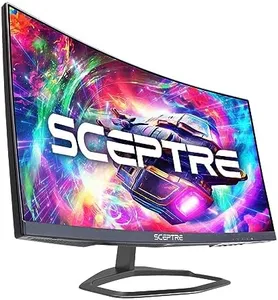 Sceptre Curved 24.5-inch Gaming Monitor up to 240Hz 1080p R1500 1ms DisplayPort x2 HDMI x2 Blue Light Shift Build-in Speakers, Machine Black 2023 (C255B-FWT240)