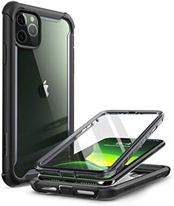 i-Blason Ares Case for iPhone 11 Pro Max 2019 Release, Dual Layer Rugged Clear Bumper Case with Built-in Screen Protector (Black)