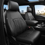 FEINEPRO Custom Seat Covers, for Ford F150 CrewCab XL XLT 2021-2026, Black