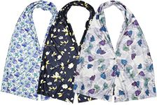 Celley 3 Pack Adult Bib Dining Scarf For Women, Washable Microsuede Material Fashionable Food Clothing Protectors