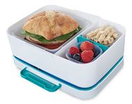 Rubbermaid LunchBlox Leak-Proof Entree Lunch Container Kit w/Case, Small, Reflecting Pool Blue (2000666), Plastic