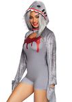 Leg Avenue 8687306025 2 Pc Man-Eating Shark Costume Jaws Underwater Hottie, Grey, M/L