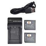 DSTE KLIC-7001 Camera Battery (2-pack) and Charger Compatible with Kodak M1063 M1073 IS M320 M340 M341 M753 M763 M853