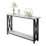 SogesPower Console Table 47.2 inches Sofa Entry Table with Shelf for Living Room & Entryway, Grey SPDX-125-SW