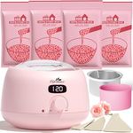 Lifestance Waxing Kit for Women Fast Heating Digital Wax Heater Professional Full Kit with Wax Beads and Silicone Liner for Whole Body Brazilian Armpit Bikini Hair Removal