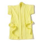 SAND DUNE Kids Baby Girls Bathrobe | Terry Cotton Bathrobe Gown | Half Sleeves | Knee Length | Pocket with Waist Belt | Baby Girls Bathrobe - 1 to 4 Years Age