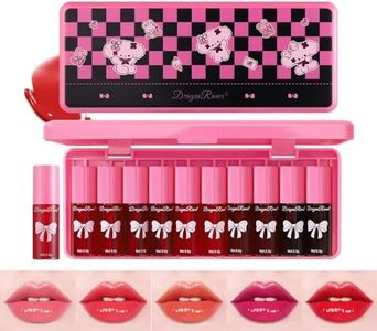MYUANGO Lip Tint Set, 10 Pieces, Assorted Colors, Hydrating Formula, Long Lasting, Storage Container
