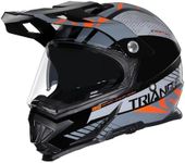 TRIANGLE Motorcycle Helmets Dirt Bike ATV Dual Sports Full Face Helmet for Adults with Tinted Sunshield DOT Approved