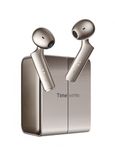 Timekettle W4 AI Translation Earbuds Real Time for Noisy Business Meetings & Multilingual Families, Bone-Conduction Mic for Clear Voice in Noisy Environments, 52 Languages & 106 Accents (Gold)