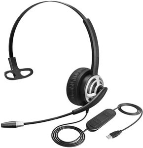 USB Headset with Nuance Dragon Dication Noise Cancelling Microphone for Microsoft Teams Computer Headset with Voice Recognition for Skype Softphone Conference Calls Zoom Meetings Webex Gaming etc