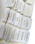 Bible Tabs for Women, Men, Her, Him - Laminated Gold Foil Embossing Index Tabs, Journaling Supplies with 80 Tabs (66 Old and New Testament Tabs, 14 Blank)