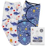 a baby cherry - Baby Swaddle Wrap ||Adjustable Swaddle for New Born Baby || 100% Cotton Soft || Baby Blanket for 0-3 Months - Pack of 2 (Multi Color, 200 GSM)