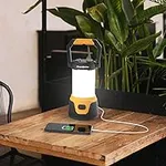 EverBrite Rechargeable LED Camping Lantern with Power Bank Function, 1000 Lumens Camping Lights, 5 Lighting Modes, Ideal for Power Outages, Emergencies, Hurricane, Home and More
