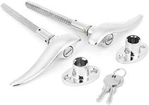 Door Handle Outside Door Handle Lock, Stainless Steel Car Outside Locking Door Handles Fit for 3 Window Coupe 1932-1934