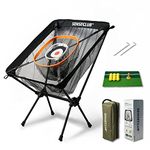 SENSECLUB Golf Chipping Net, Indoor Chipping Net and Mat, Chipping Net Golf Target with Tee and Practice Balls, Backyard Golf Accessories for Swing Game Golf Gifts