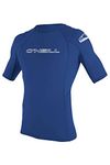 O'Neill Wetsuits UV Sun Protection Mens Basic Skins Short Sleeve Crew Sun Shirt Rash Guard, Pacific, Medium