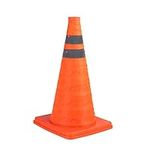 1 Pack 18 inch Collapsible Orange Safety Cones/Orange Traffic Cones/Multi Purpose Pop up Reflective Safety Cone,Driving Cones for Training,Parking Cones