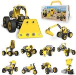 STEM Toys for 5 6 7 8+ Year Old Boy,10 in 1 Electric Building Toys for Kids Ages 4-8 5-7 6-8, Educational Construction Science Kit for Boys 4-6 8-10, Creative Activities Birthday Valentine Idea Gift