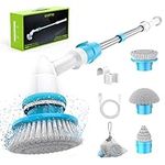 Oraimo Electric Spin Scrubber, Cordless Shower Scrubber Power Floor Scrubber Brush, 430RPM Bathroom Scrubber with Adjustable Extension Arm and 3 Replacement Brush Heads for Bathtub, Tile, Grout, Wall