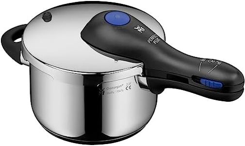 WMF Perfect Plus One Pot Schnellkochtopf Induktion 2,5l, Dampfkochtopf mit Flammschutz, großes Kochsignal, 2 Kochstufen, abnehmbarer Deckelgriff, Einhand-Kochstufenregler, Cromargan Edelstahl poliert