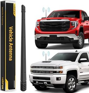 MOTOTIPS 13inches Stubby Antenna Chevy Silverado & GMC Sierra All Model Years, Chevy Silverado Accessories Truck Antenna Replacement - Flexible Rubber Washable Antenna-Enhance AM FM Signal Stability