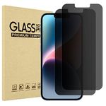 2 Pack ProCase Privacy Screen Protector for iPhone 14 / iPhone 13 / iPhone 13 Pro 6.1 Inch, 9H Anti Spy Dark Tempered Glass Screen Film Guard for iPhone 14 2022 / iPhone 13/13 Pro 2021, Bubble-Free