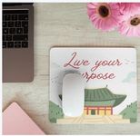 CoverBuddy - Motivational Quotes Customised Designer Mouse Pad, Smooth & Non-Slip Rubber Base, for Laptop & Gaming (Pack of 2, Live Your Purpose)