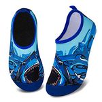 Kids Water Shoes Girls Boys Toddler Non-Slip Quick Dry Aqua Socks for Beach Swim Walking (Big Shark, 22/23)