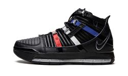 NIKE Zoom Lebron III QS Men's Trainers Sneakers Basketball Shoes DO9354 (Black/Metallic Silver-University RED 001) UK12 (EU47.5)